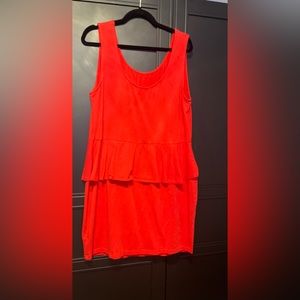 asos inspire Red Peplum Dress, 22